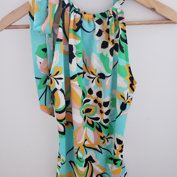 7th Ave Tie-Neck Halter Blouse - Picture 7 of 10